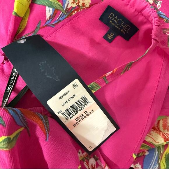 RACHEL Rachel Roy Women's Jinx Chiffon Midi Dress Lilac Bloom Sz 10 NWT - Picture 5 of 7